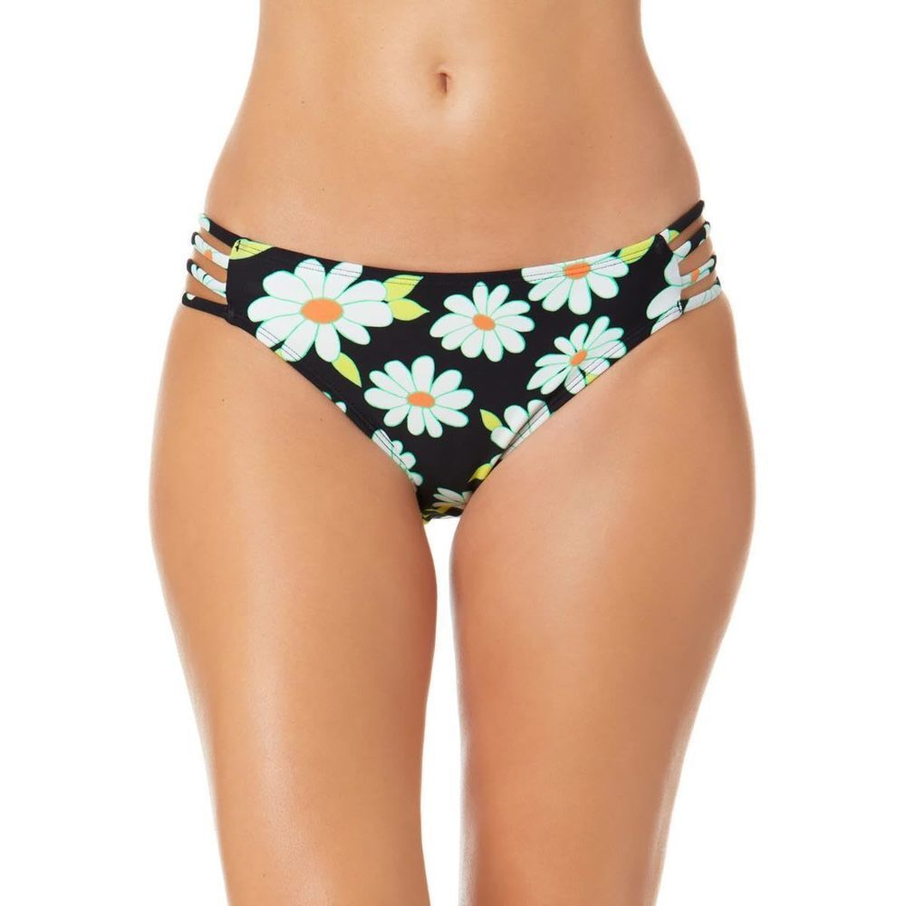 Salt + Cove Womens Juniors Daisy Dance Strappy Swim Bottom Separates Black M
